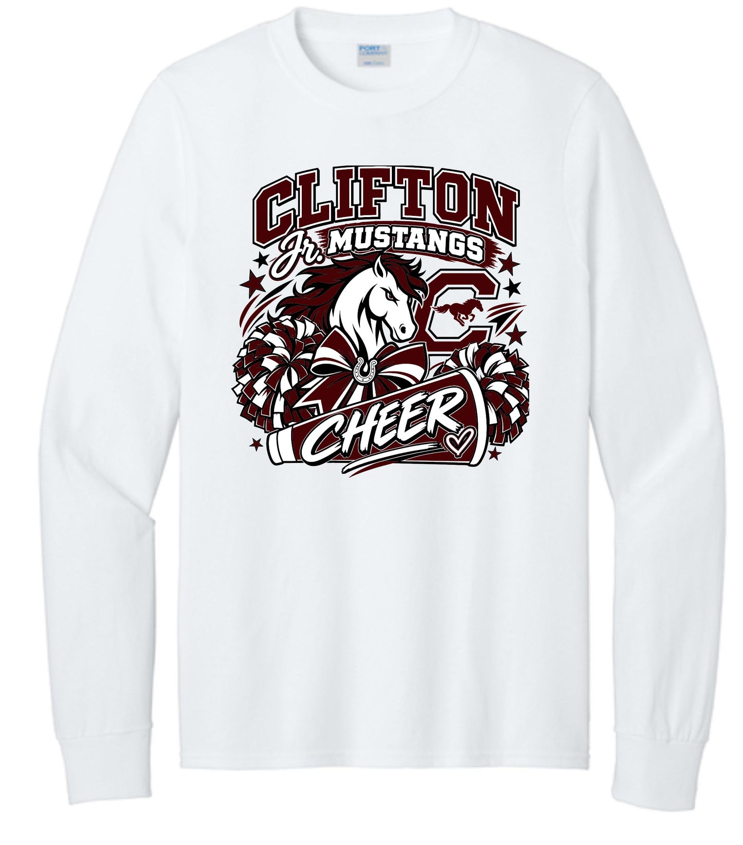 CJM CHEER COTTON LONG SLEEVE WHITE