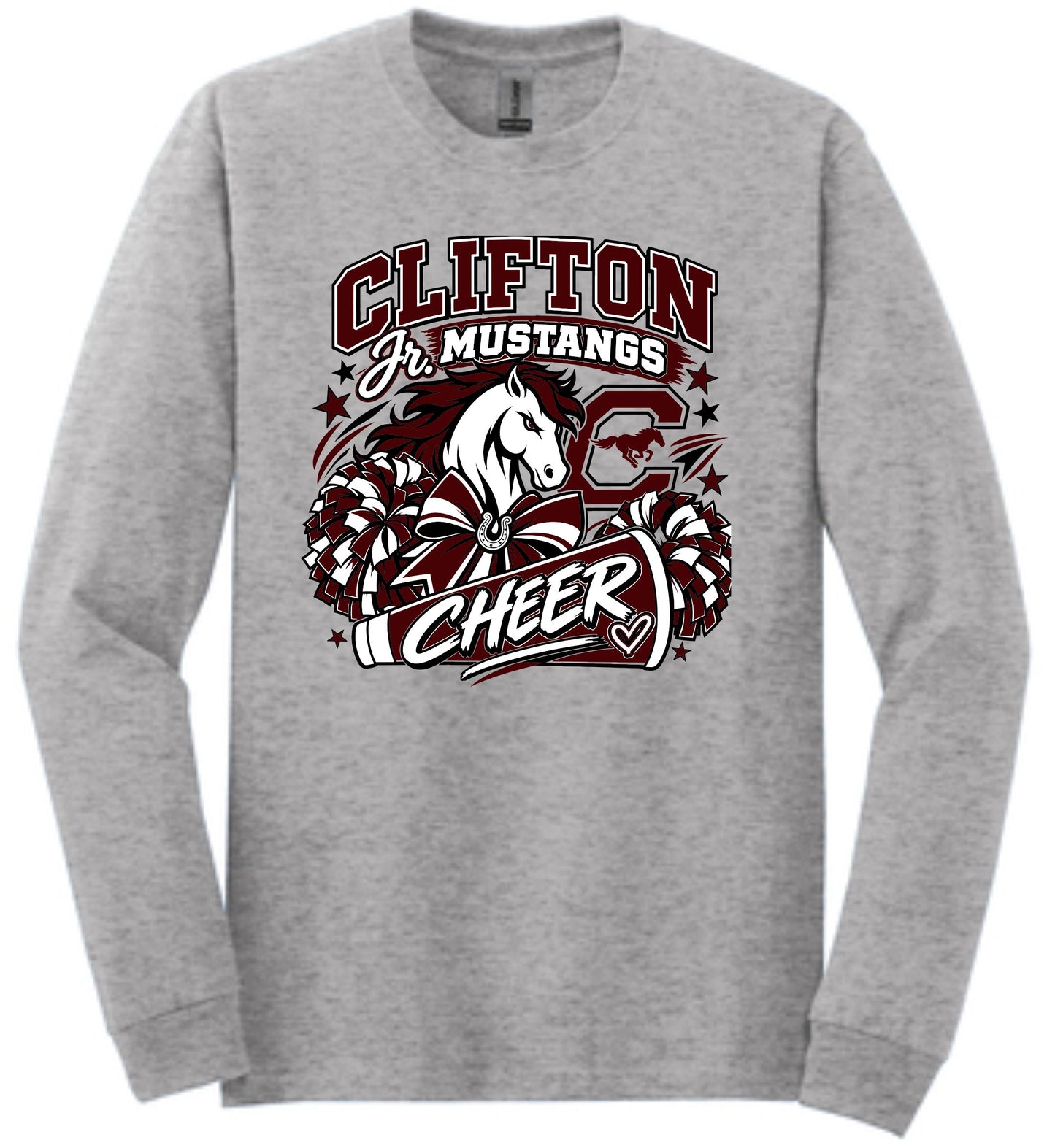 CJM CHEER COTTON LONG SLEEVE GREY