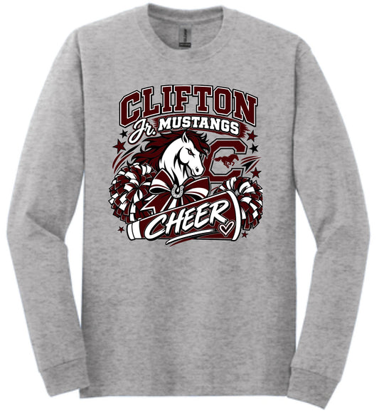 CJM CHEER COTTON LONG SLEEVE GREY