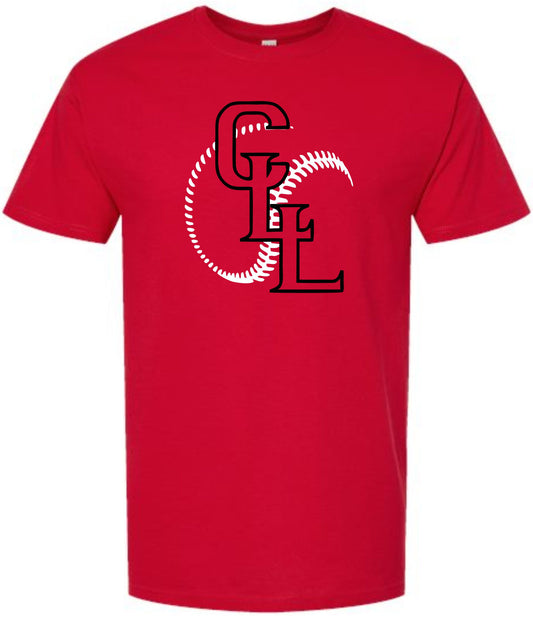 CLL  RED COTTON TEE DESIGN 1