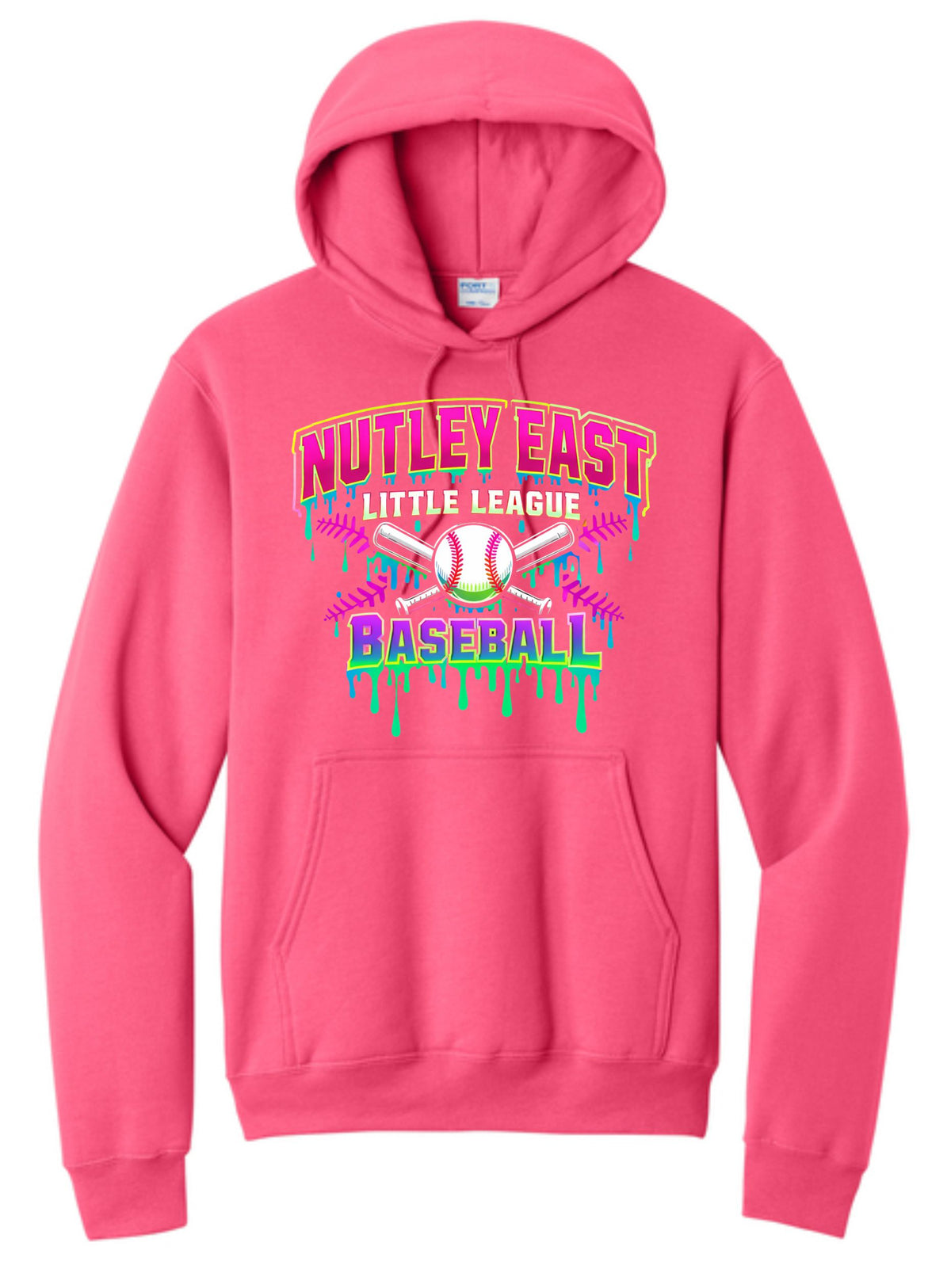 EAST LL NEON PINK DRIP HOODIE