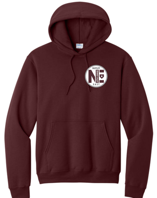 EAST LL MAROON HOODIE LEAGUE LOGO