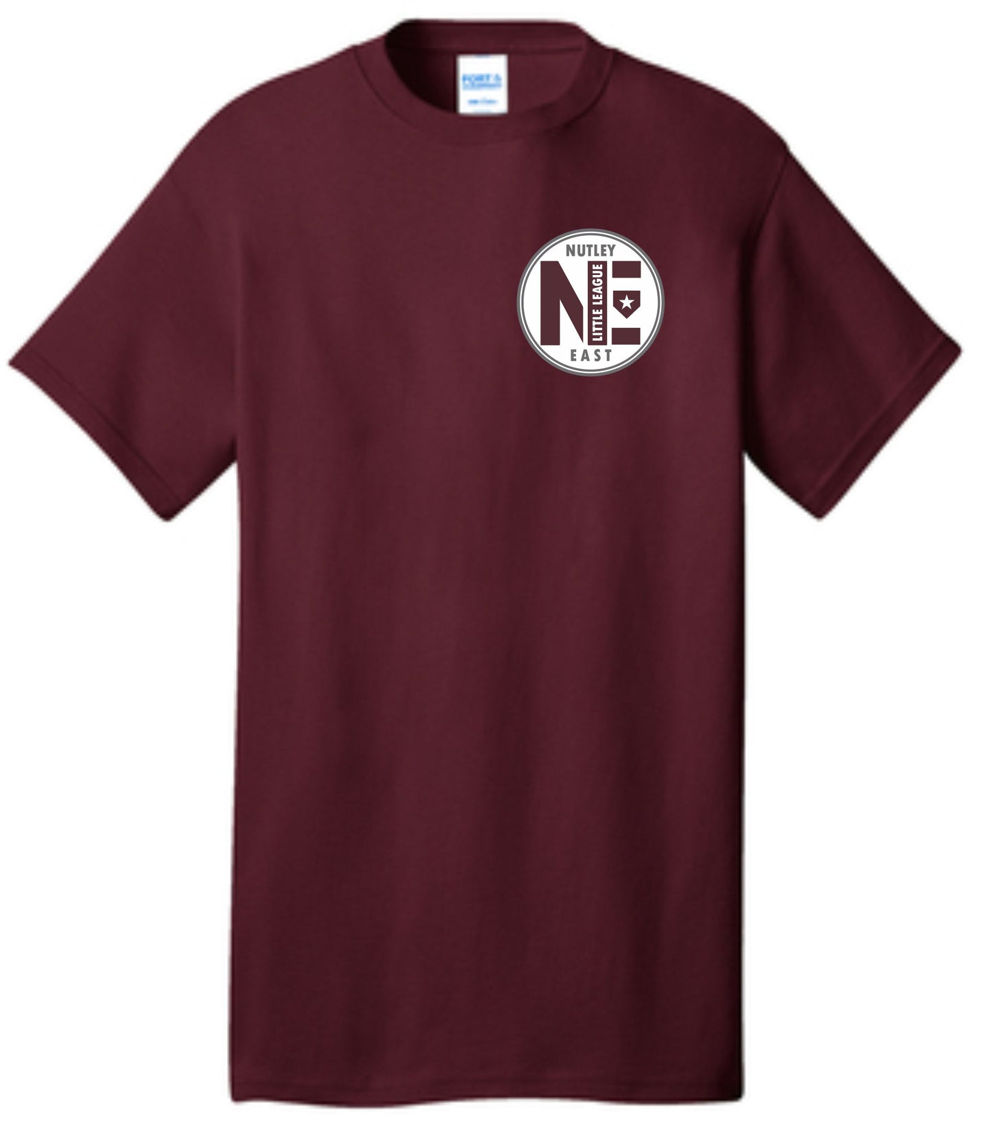 EAST LL MAROON TEE LEAGUE LOGO