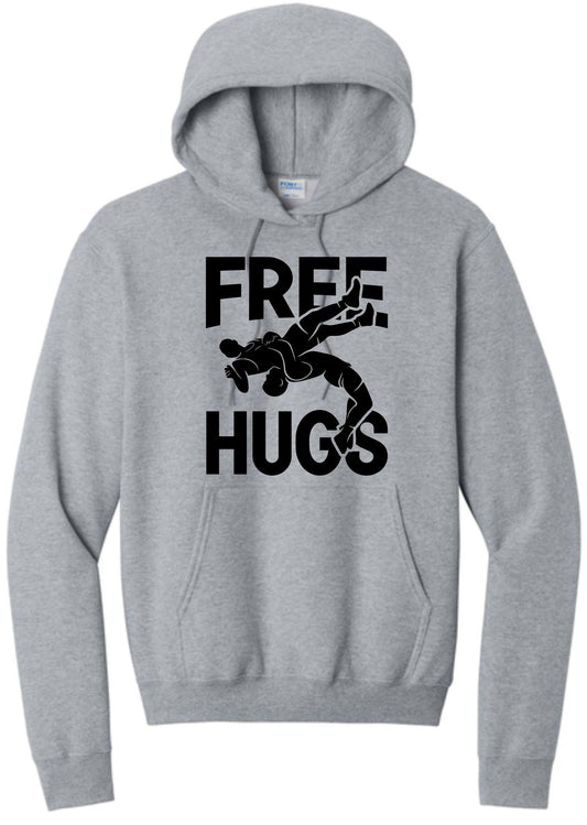 GREY FREE HUGS HOODIE