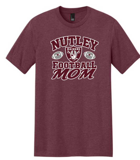 NHSF HEATHER MAROON TRIBLEND MOM TEE