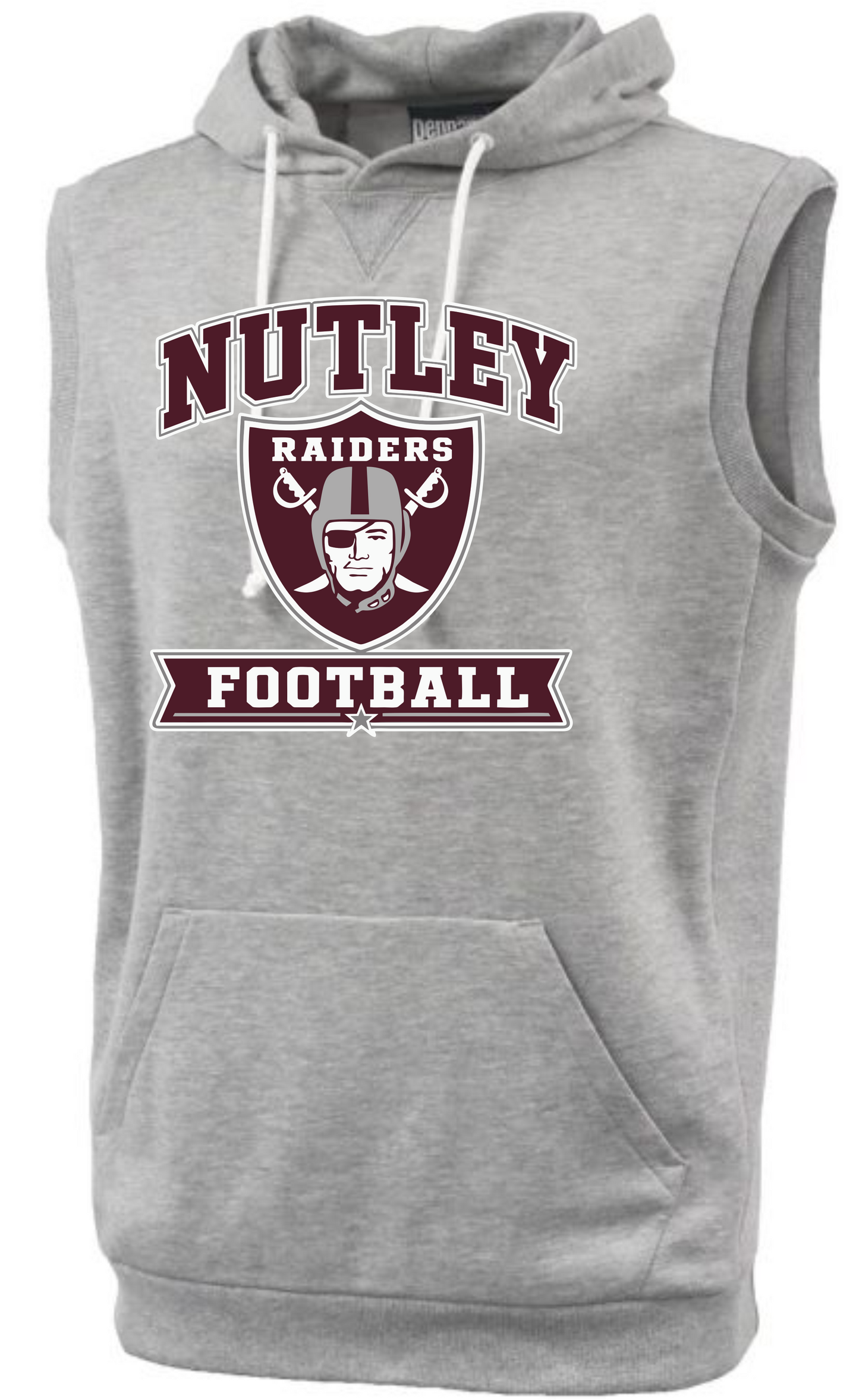 NHSF GREY SLEEVELESS HOODIE
