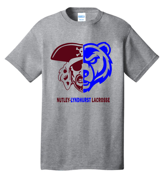 HEATHER GREY RAIDER/BEAR COTTON TEE