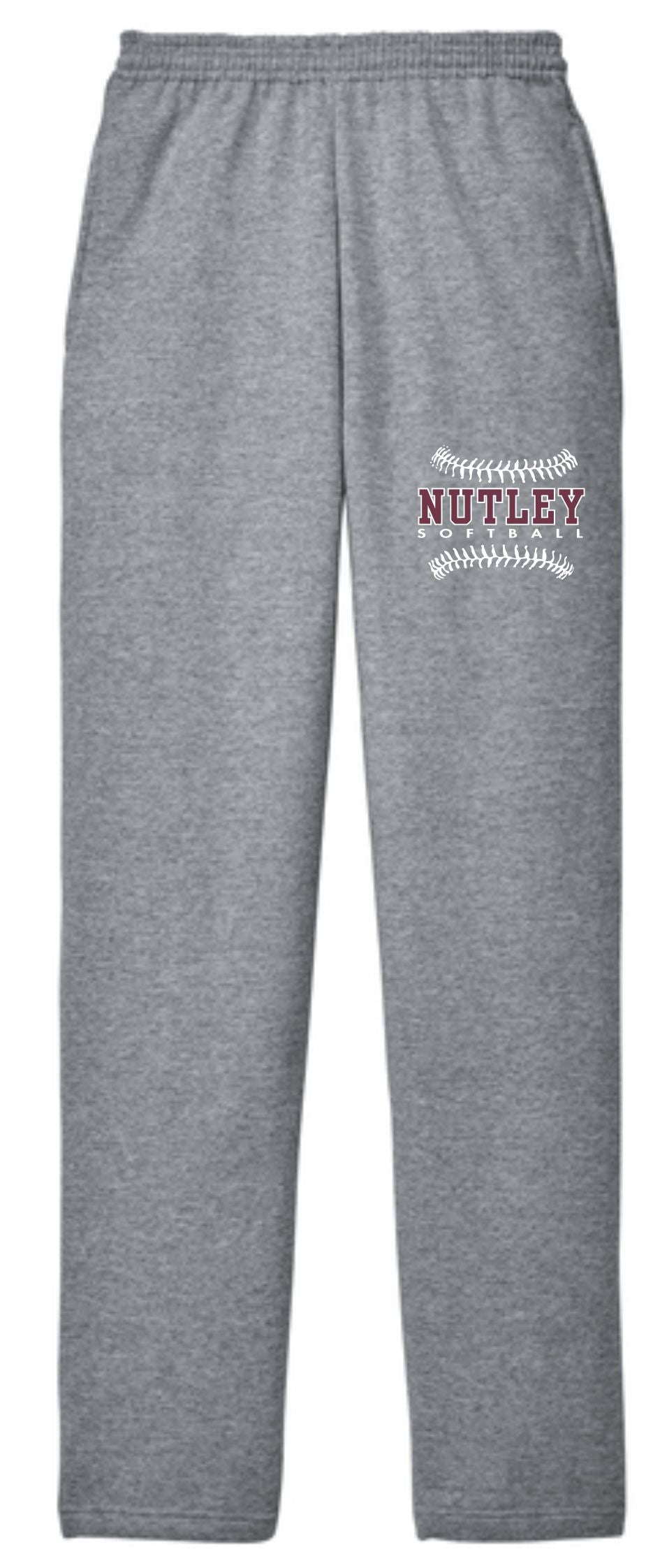NRS HEATHER GREY OPEN BOTTON POCKETED SWEATPANTS