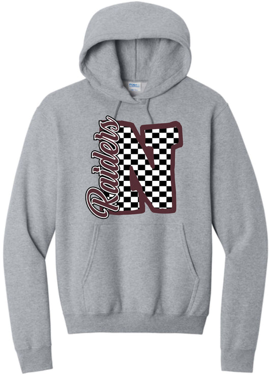 RAIDER CHECKERED LOGO HOODIE