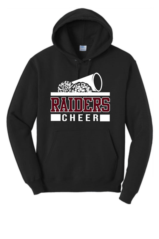 RAIDER CHEER 50/50 BLACK HOODIE