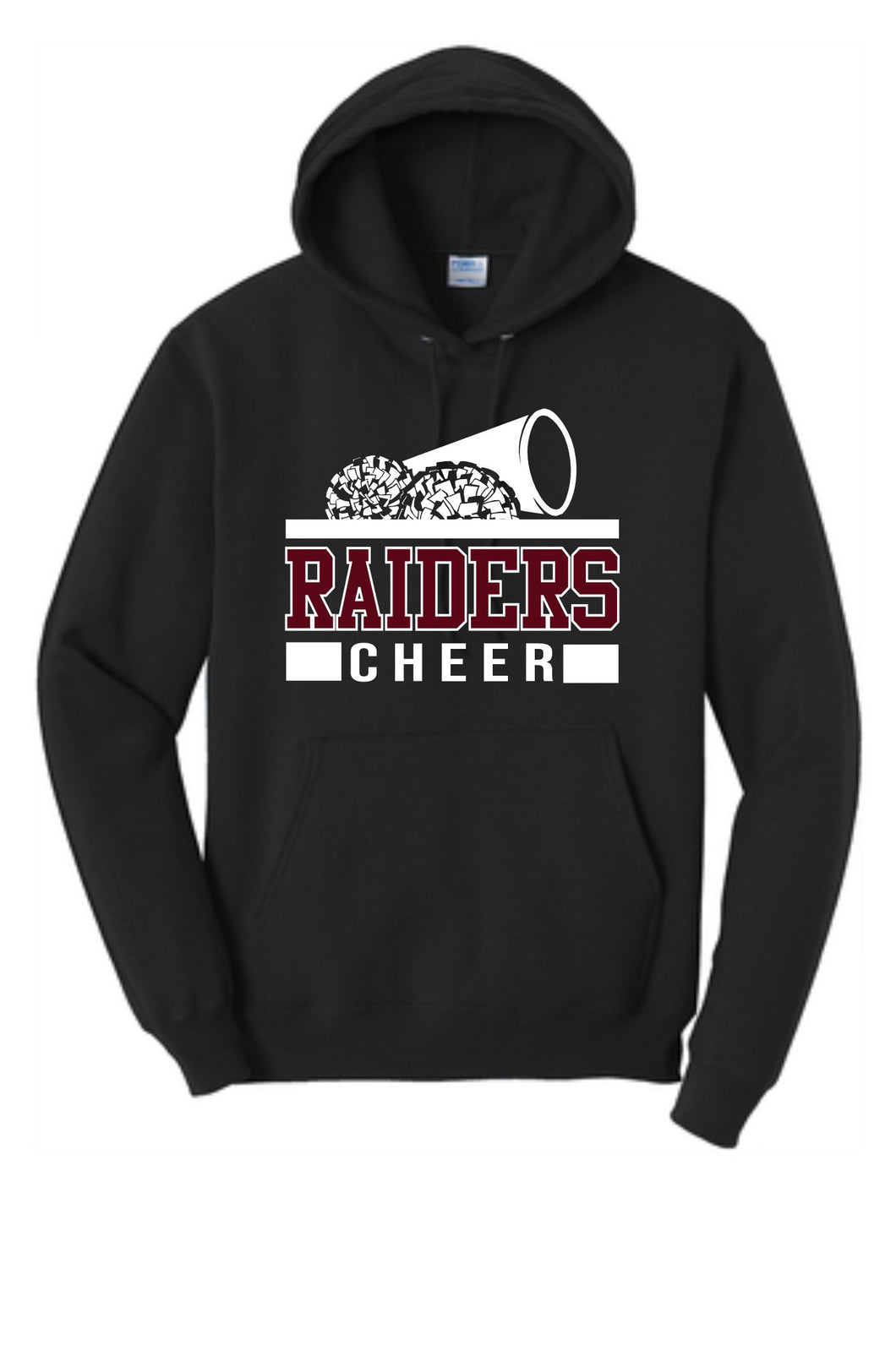 RAIDER CHEER 50/50 BLACK HOODIE