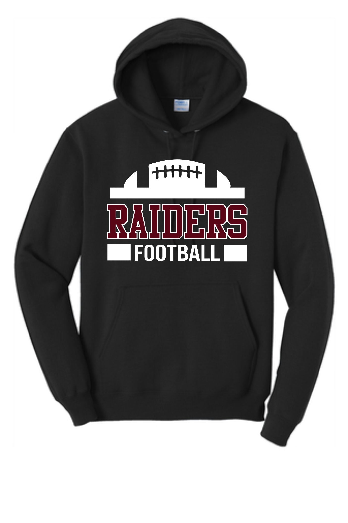 RAIDER FOOTBALL LOGO 1 50/50 BLACK HOODIE
