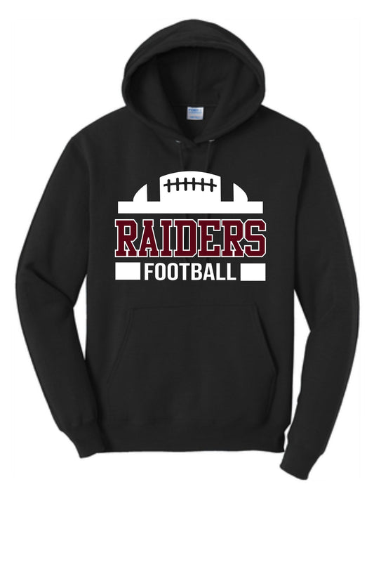 RAIDER FOOTBALL LOGO 1 50/50 BLACK HOODIE