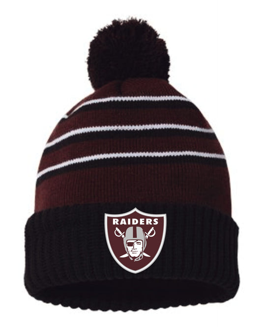 RNG MAROON POM BEANIE