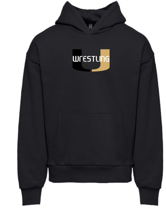 BLACK ADULT HOODIE U LOGO