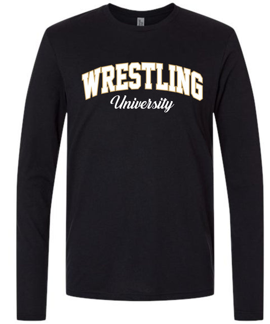 BLACK TRIBLEND LONG SLEEVE SCRIPT LOGO
