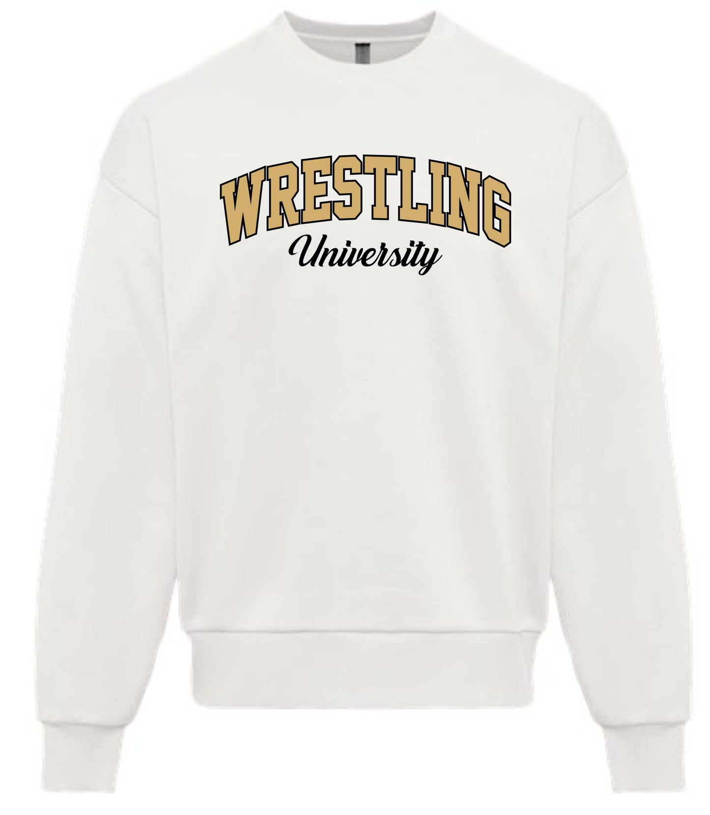 BONE WHITE ADULT CREW SWEATSHIRT SCRIPT LOGO