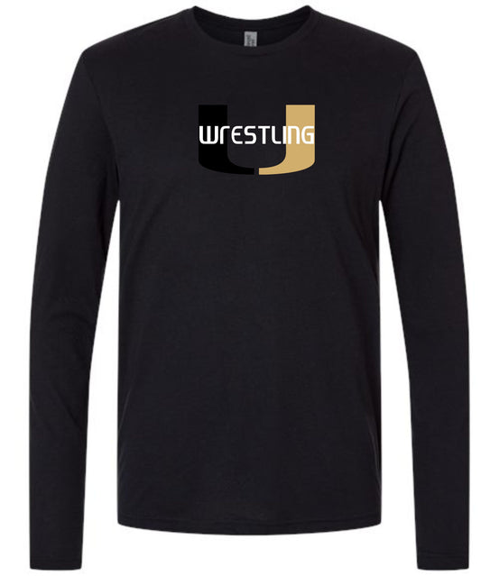 BLACK TRIBLEND LONG SLEEVE U LOGO