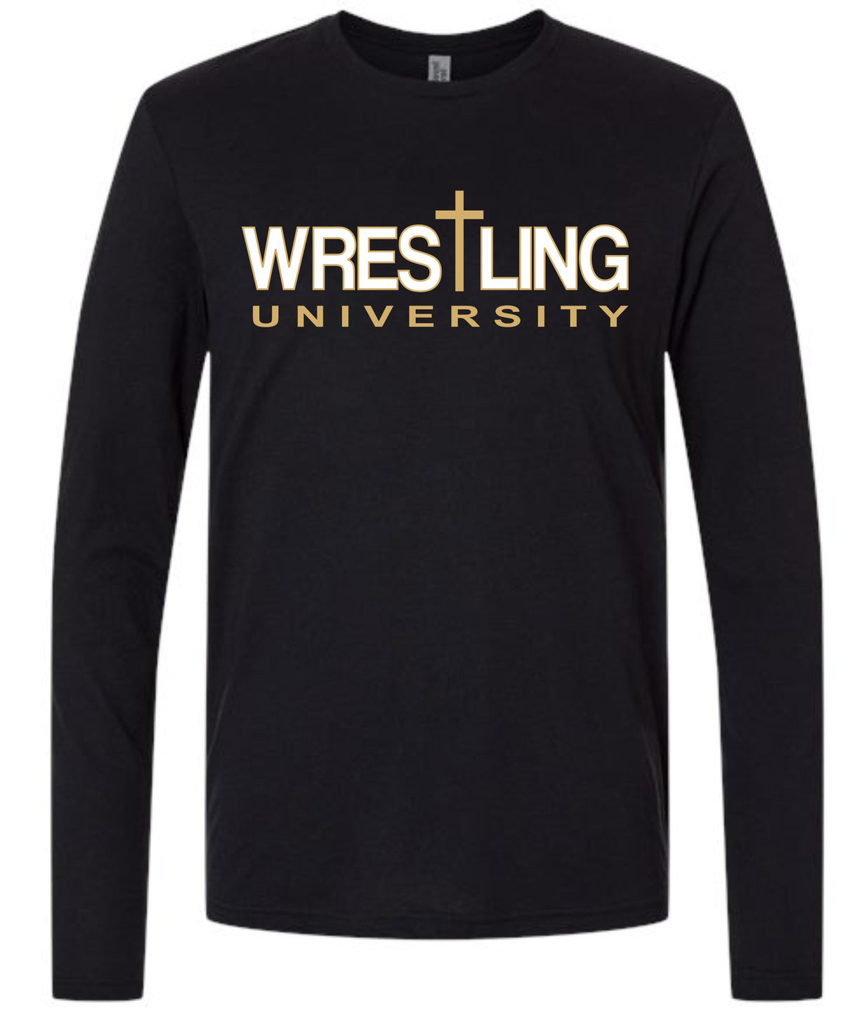 BLACK ADULT TRIBLEND LONG SLEEVE CROSS LOGO