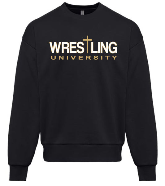 BLACK YOUTH CREW SWEATSHIRT CROSS LOGO
