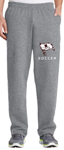 NHSS HEATHER GREY OPEN BOTTOM SWEATPANTS