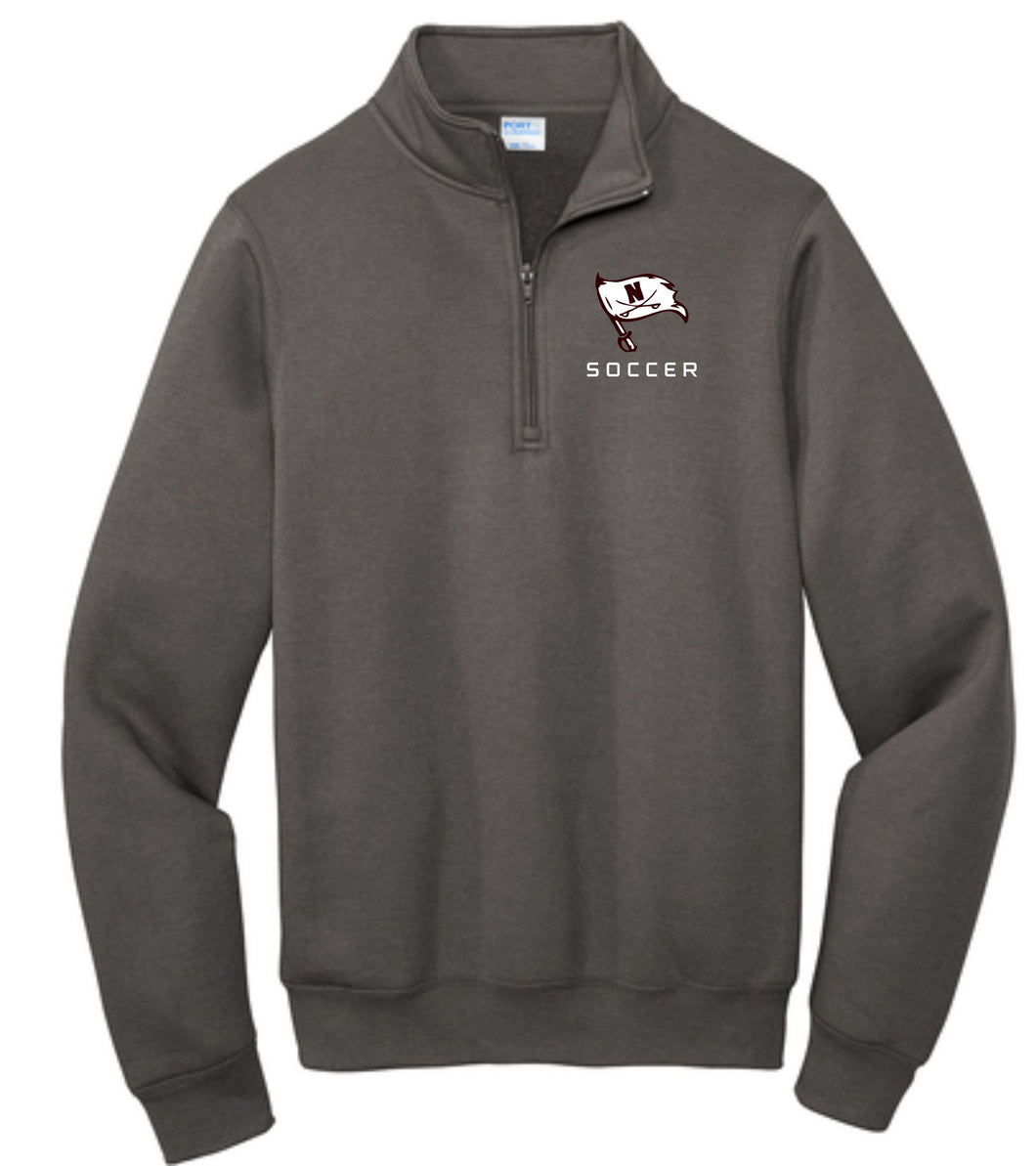 NHSS CHARCOAL 50/50 1/4 ZIP FLEECE