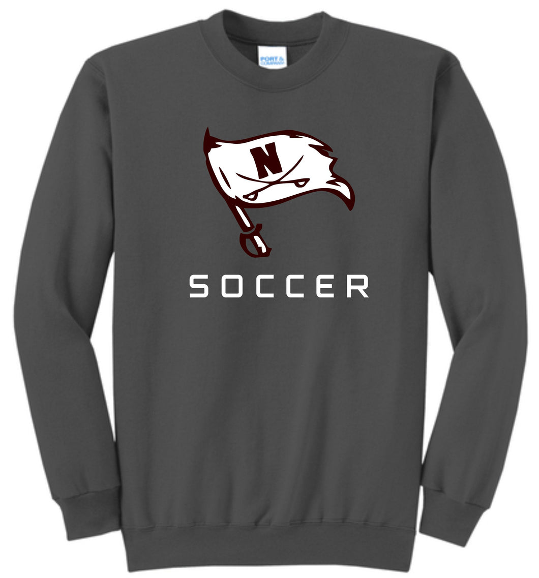 NHSS CHARCOAL 50/50 CREW FLEECE