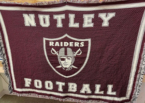 RAIDERS FOOTBALL AFGHAN BLANKET