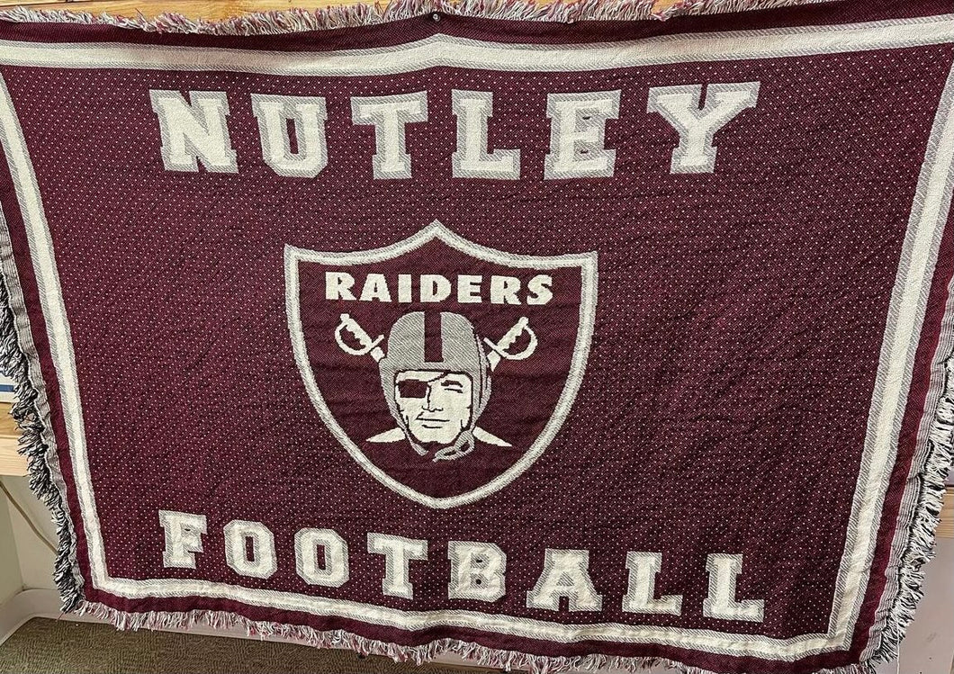 RAIDERS FOOTBALL AFGHAN BLANKET