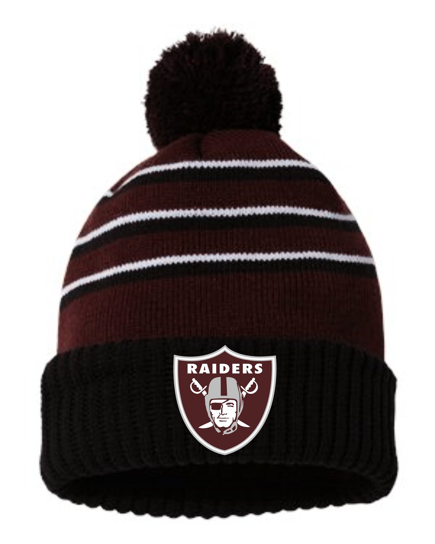RAIDERS FOOTBALL POM BEANIE